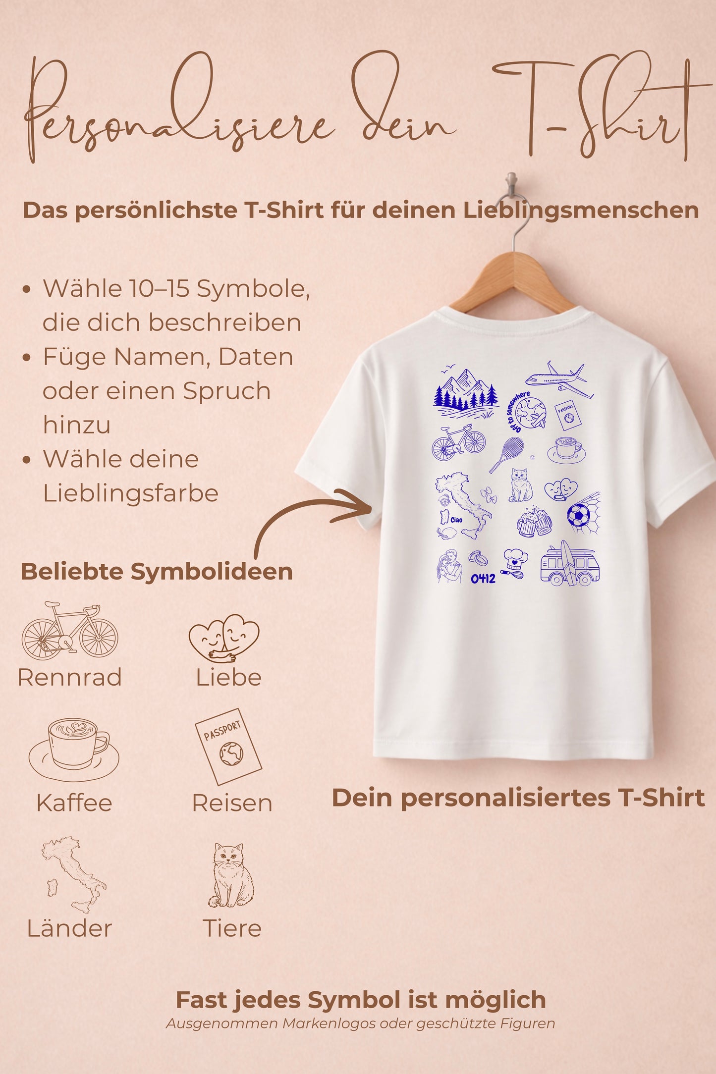 Personalized Doodle T-shirt made from organic cotton