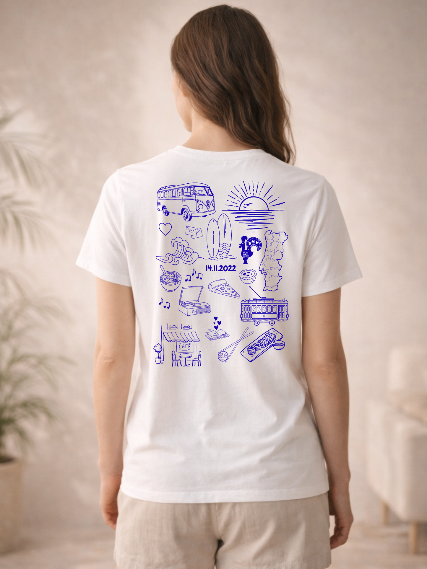 Personalized Doodle T-shirt made from organic cotton