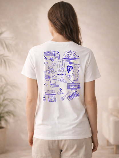 Personalized Doodle T-shirt made from organic cotton