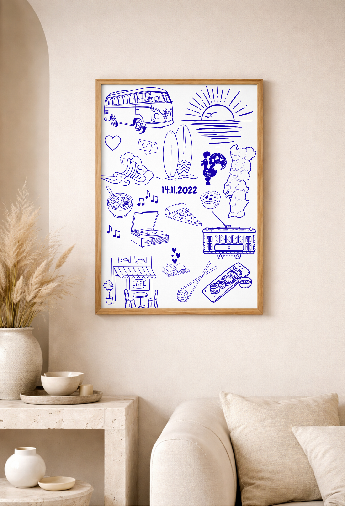 Personalized Doodle Poster as Fine Art Print