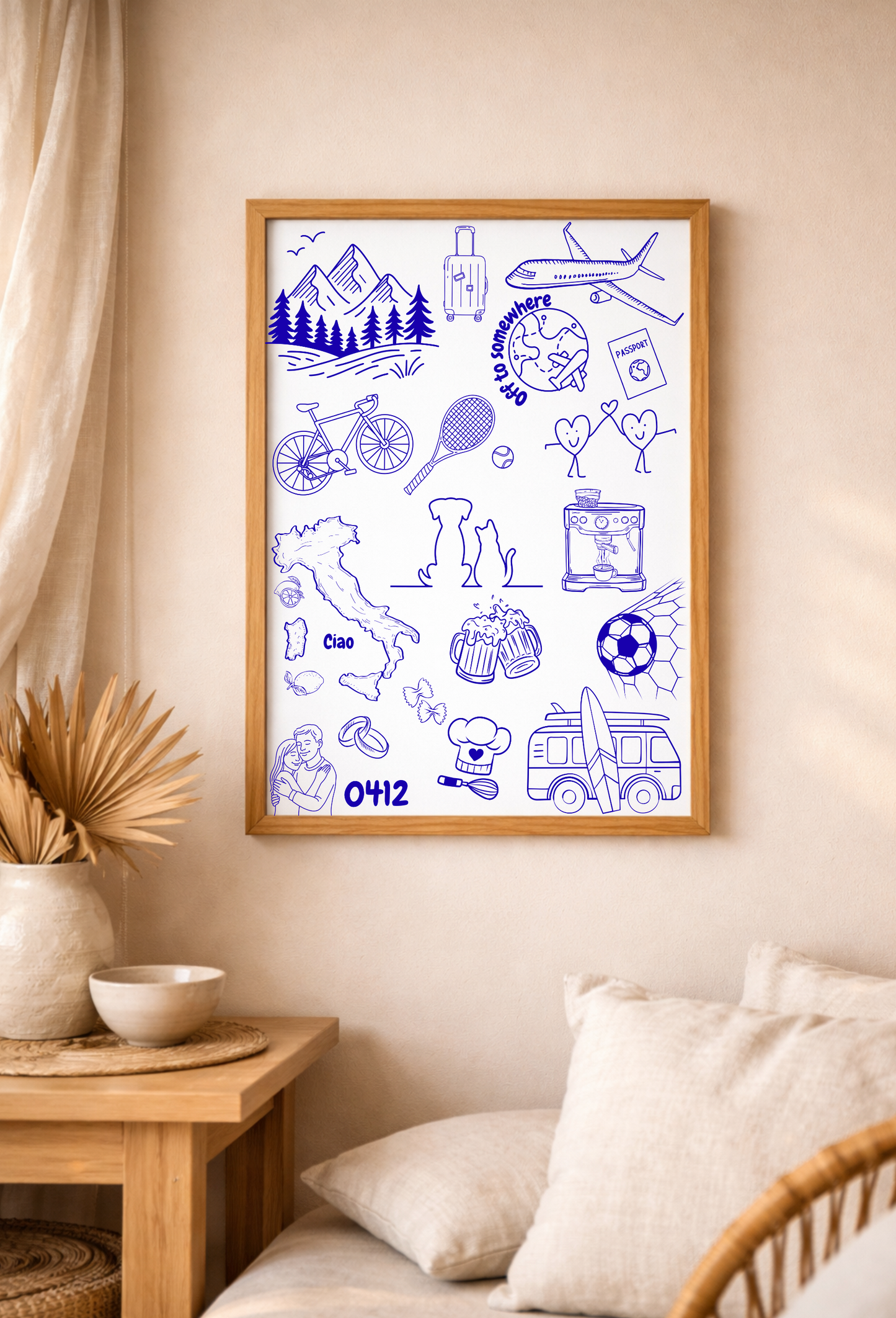 Personalized Doodle Poster as Fine Art Print