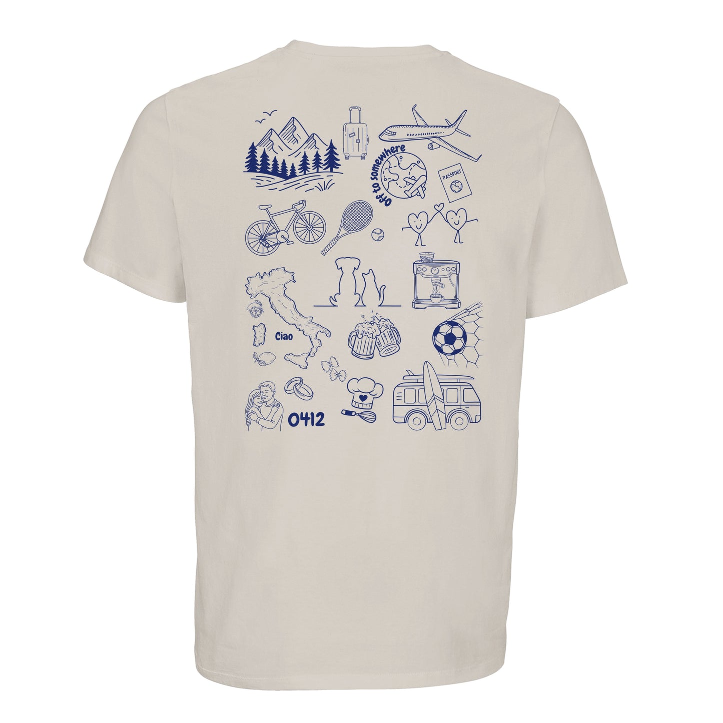 Personalized Doodle T-shirt made from organic cotton