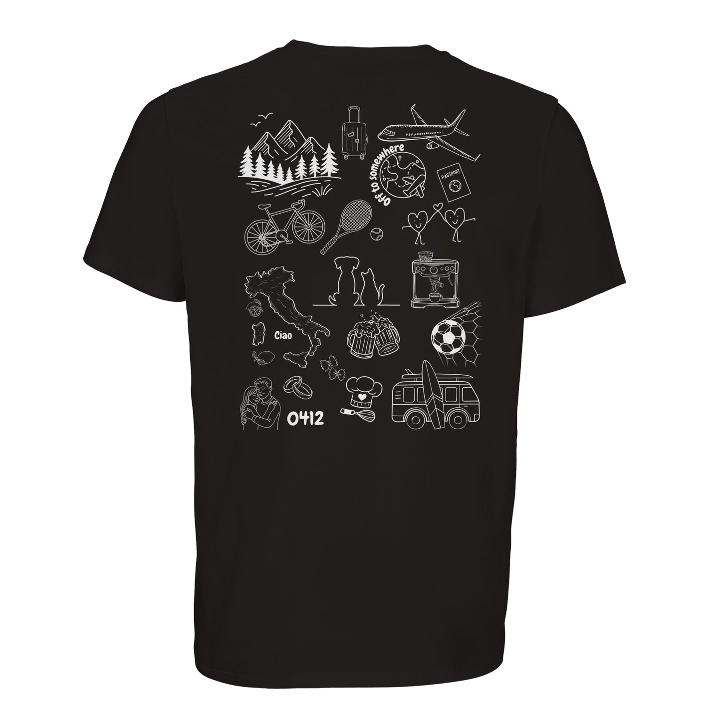 Personalized Doodle T-shirt made from organic cotton